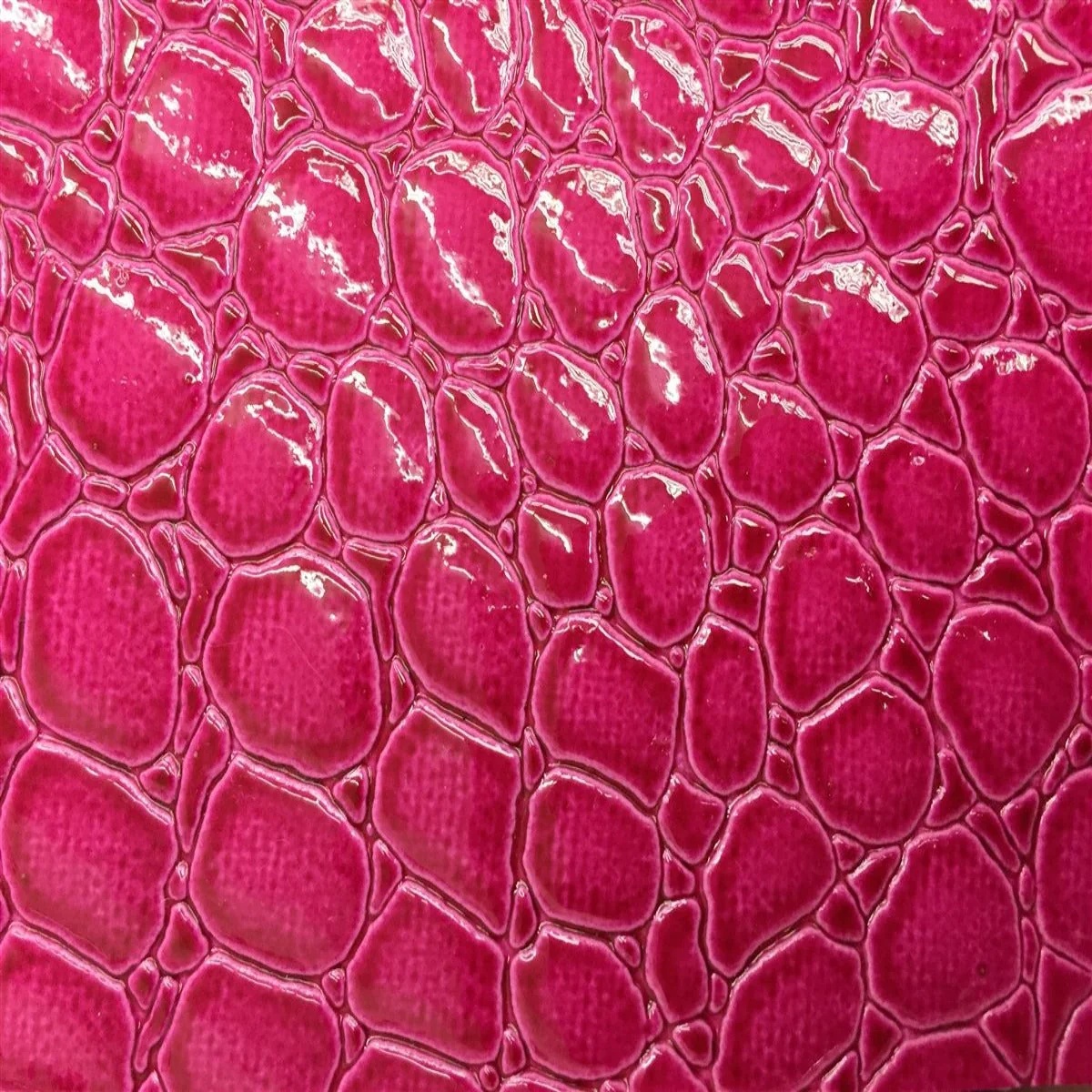 Faux Crocodile - Fuchsia