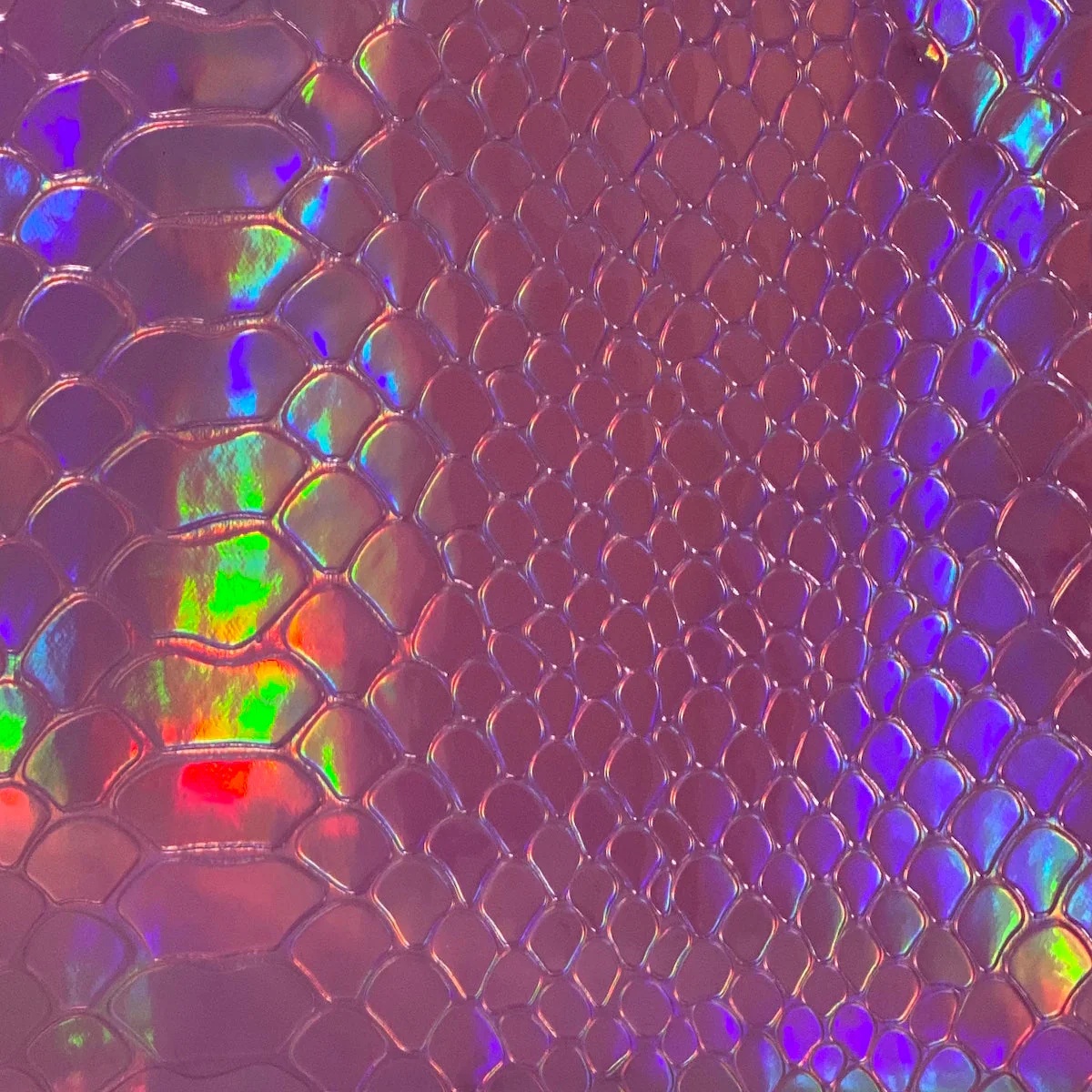 Iridescent Viper Snakeskin - Pink