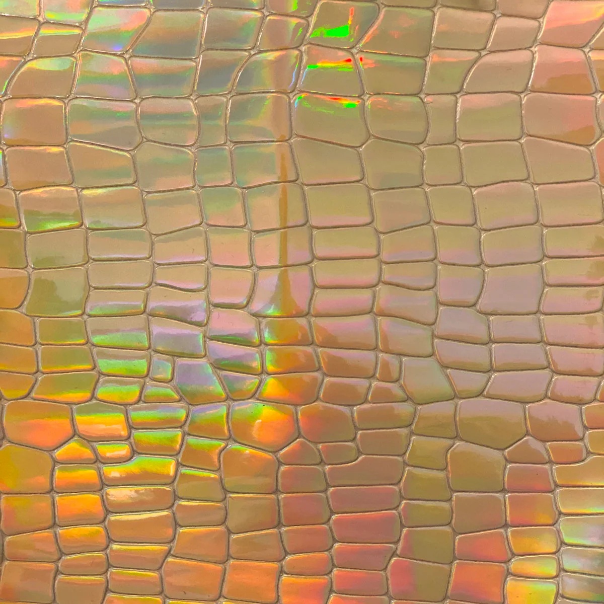 Iridescent Faux Crocodile Gold