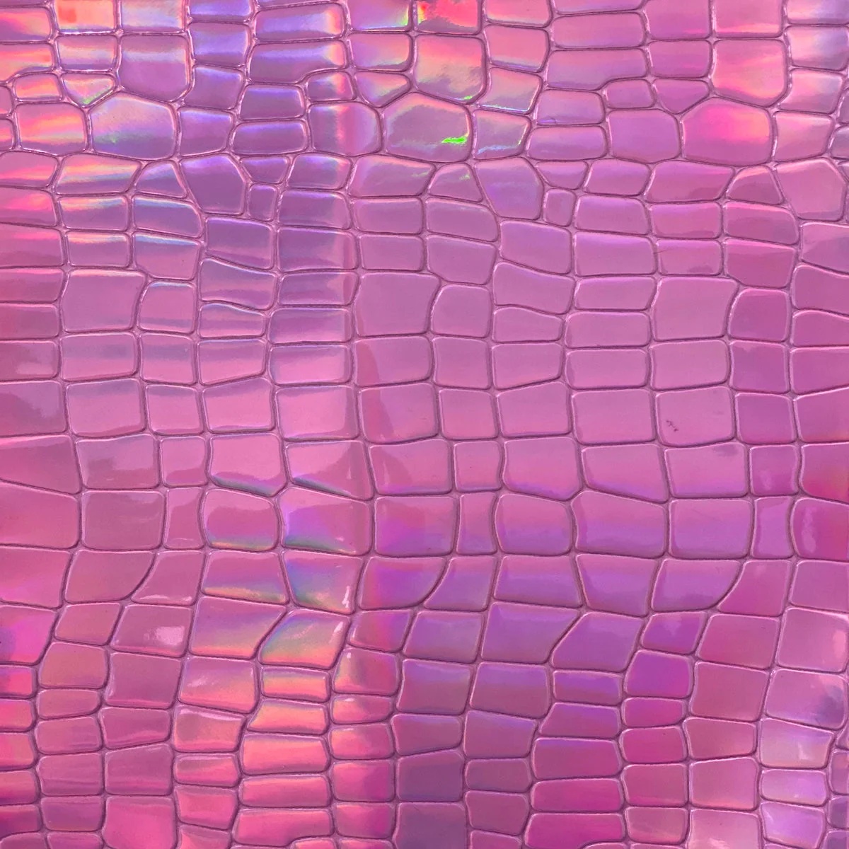 Iridescent Faux Crocodile Pink