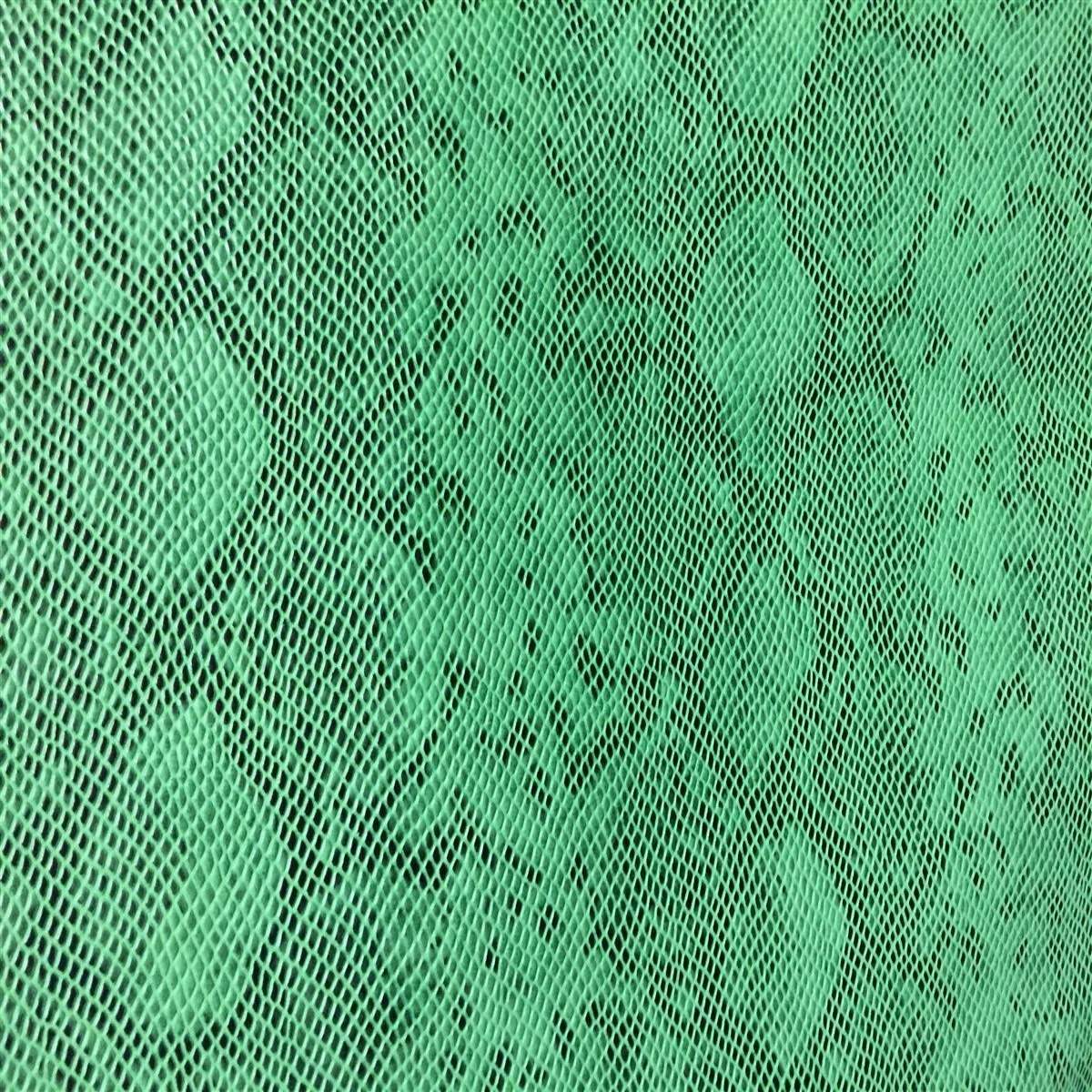 Matte Faux Python Snakeskin - Green