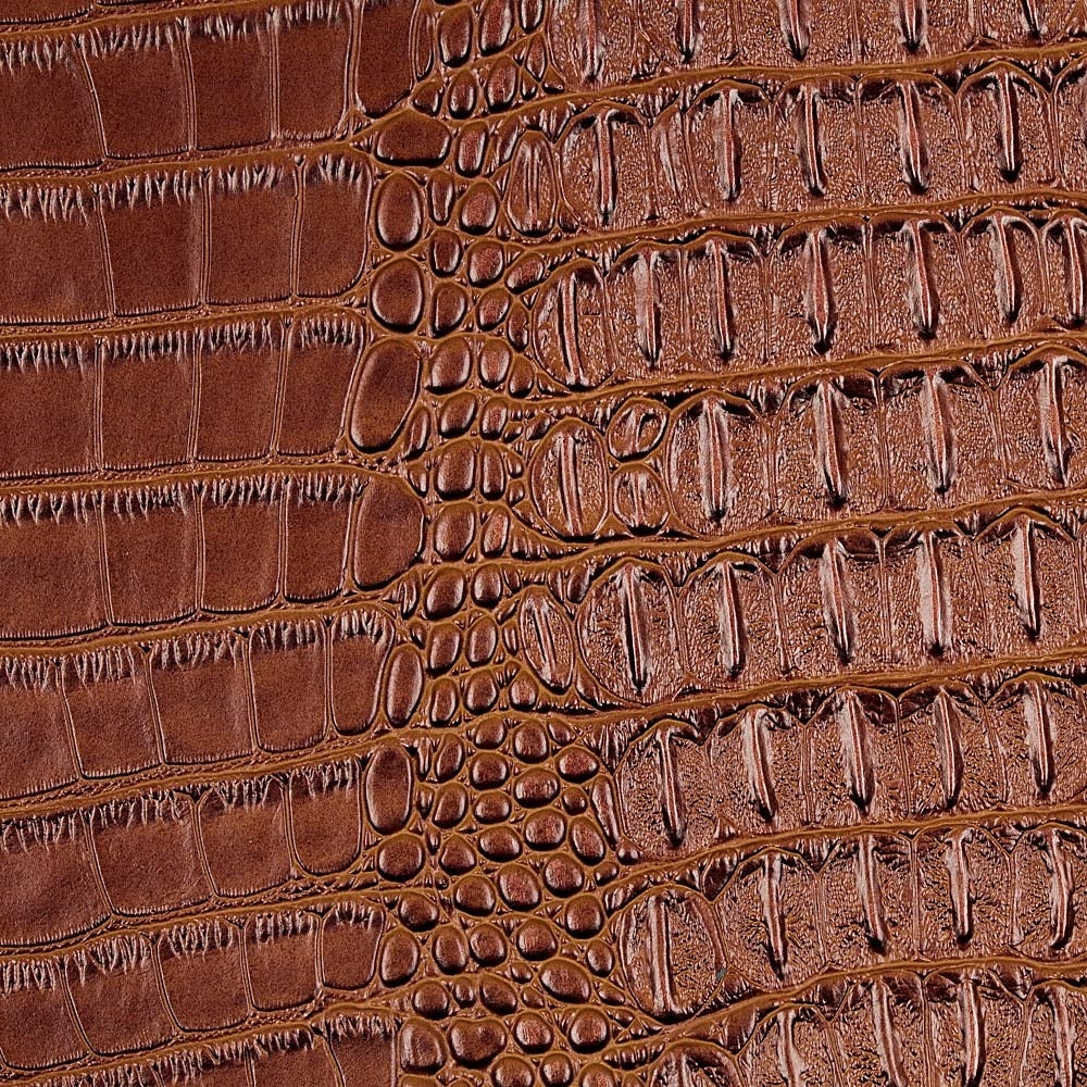 Metallic Faux Gator - Brown