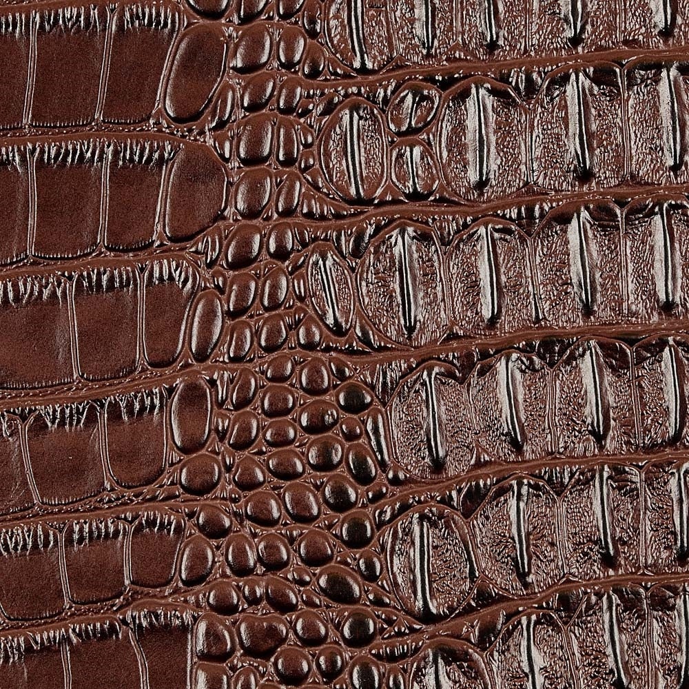 Metallic Faux Gator - Dark Brown