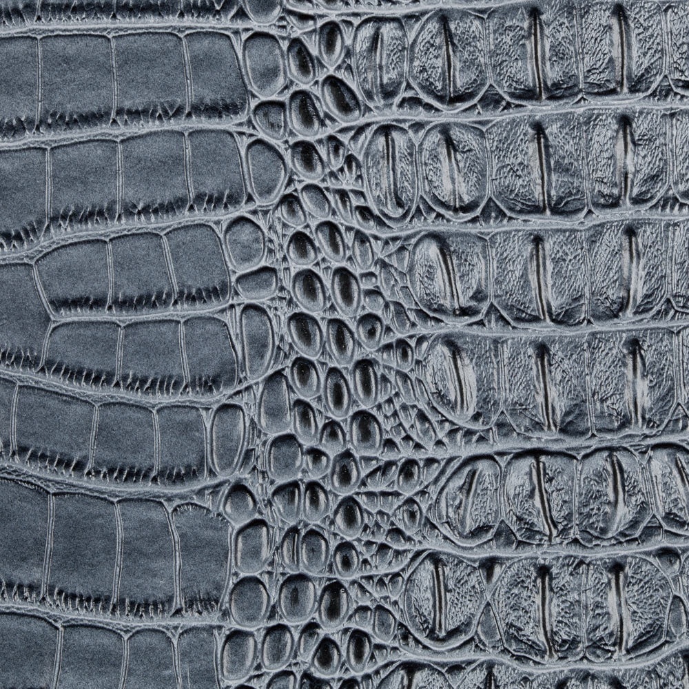 Metallic Faux Gator - Light Blue