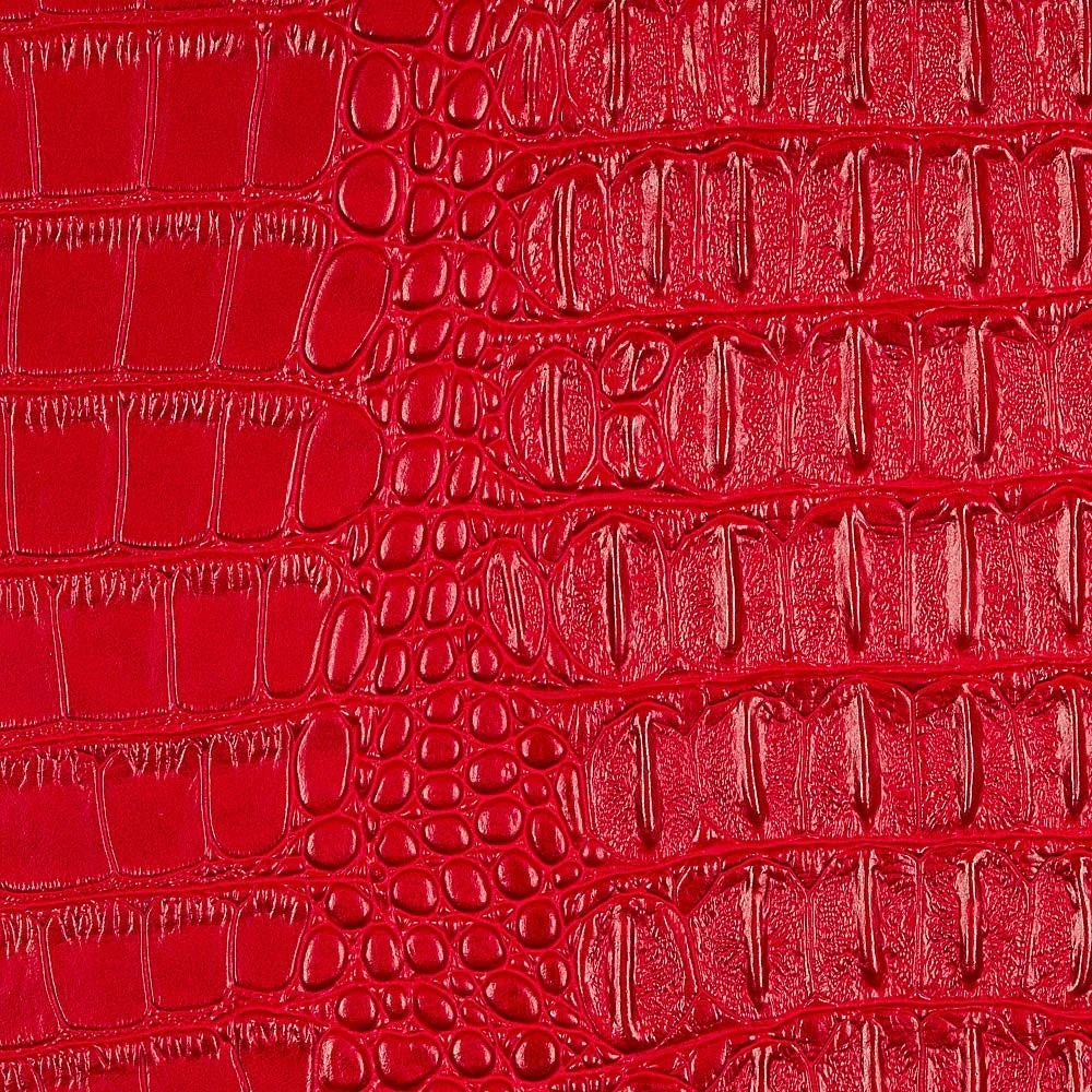 Metallic Faux Gator - Red
