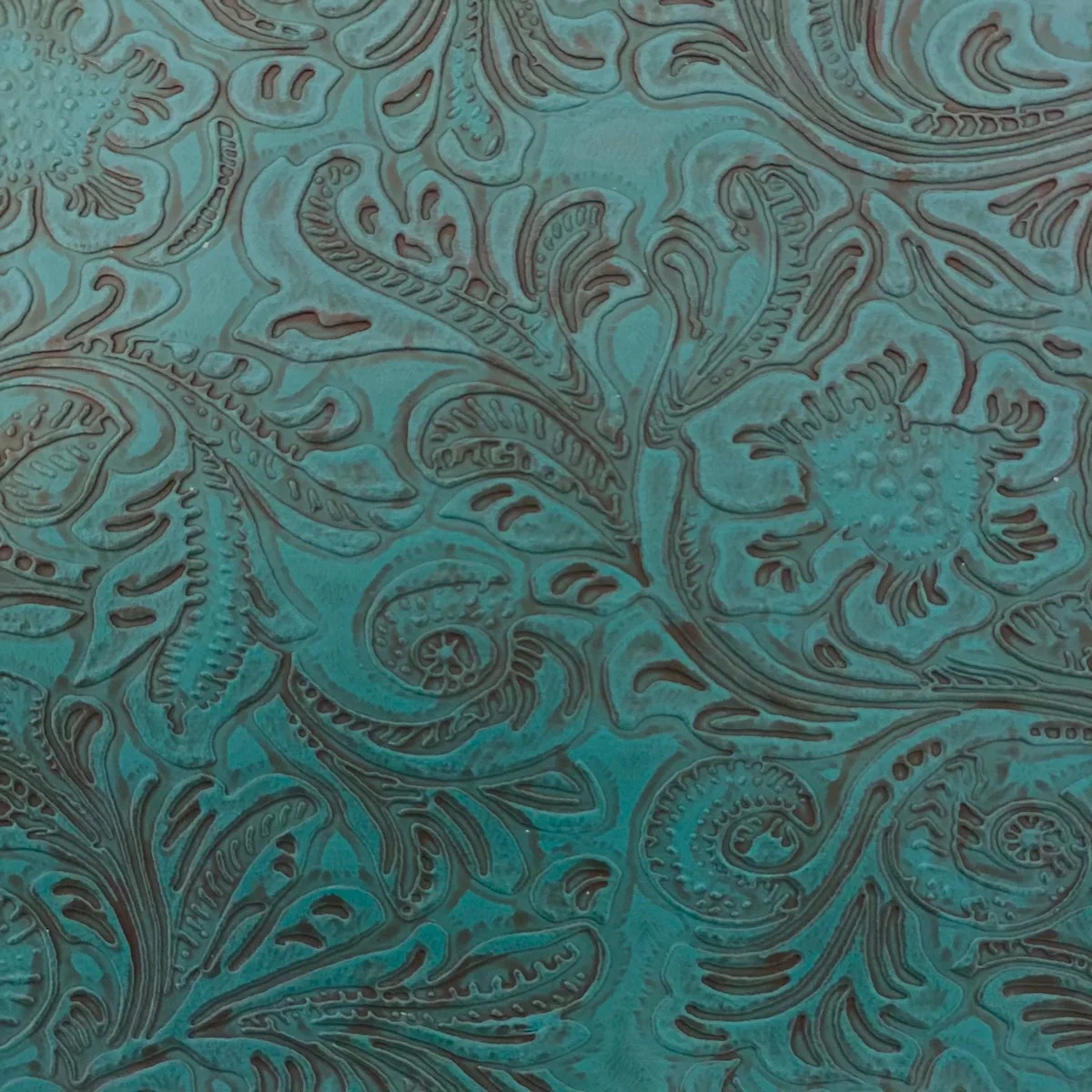 Western Floral - Turquoise Blue